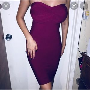 Bebe majenta bandage dress